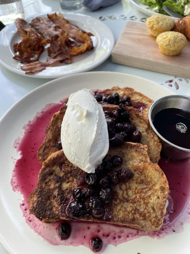 Brioche French Toast with Blueberry Compote