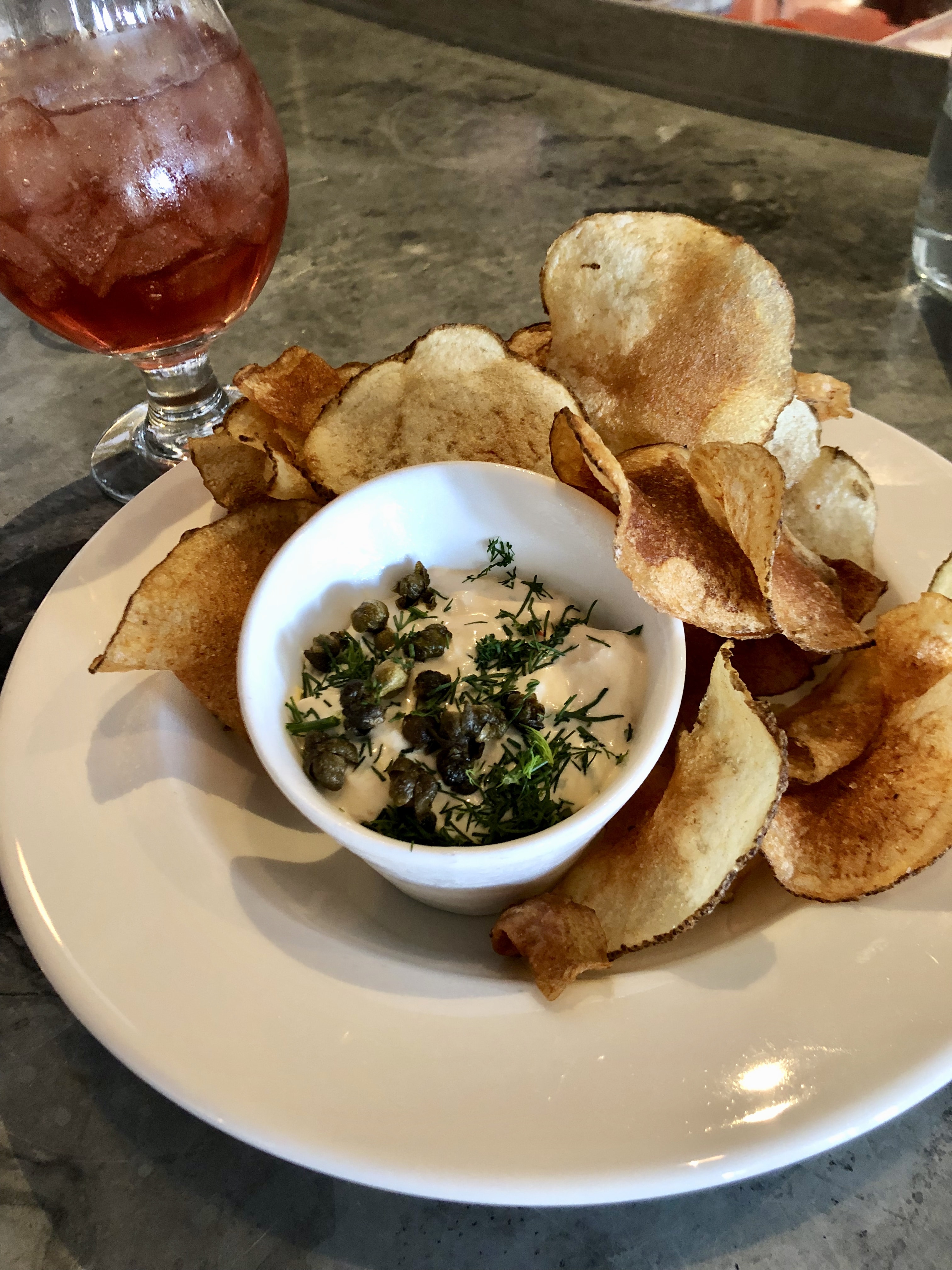 Chips and Tonnato Dip