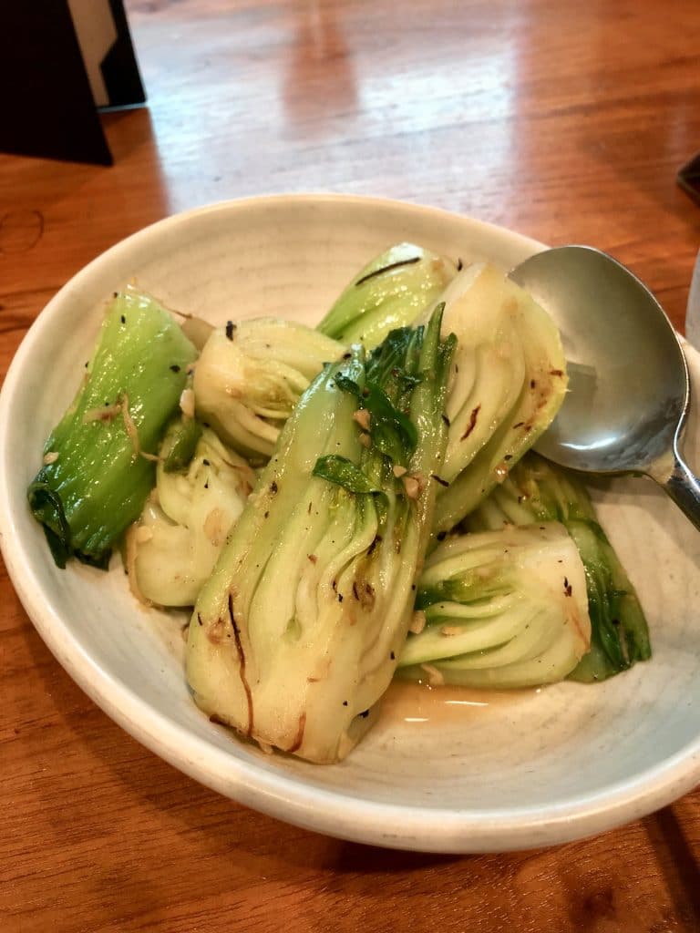 Bok Choy with Ginger & Garlic