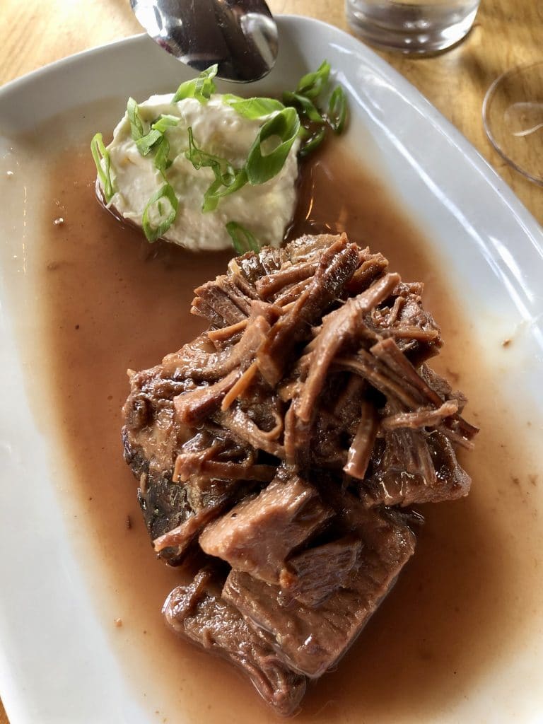 Beef Brisket with Horseradish Créme Fraîche