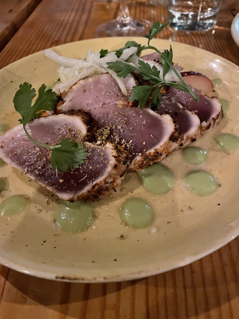 Albacore Tuna with Avocado Salsa Verde