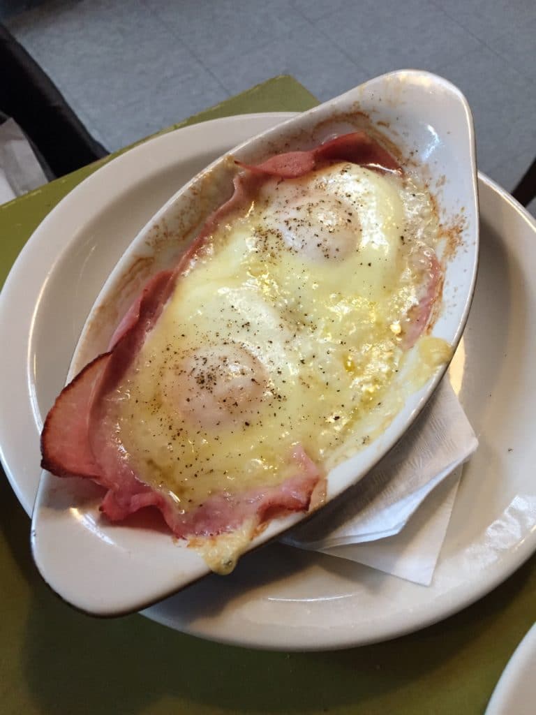 Eggs with Ham &amp; Cheese