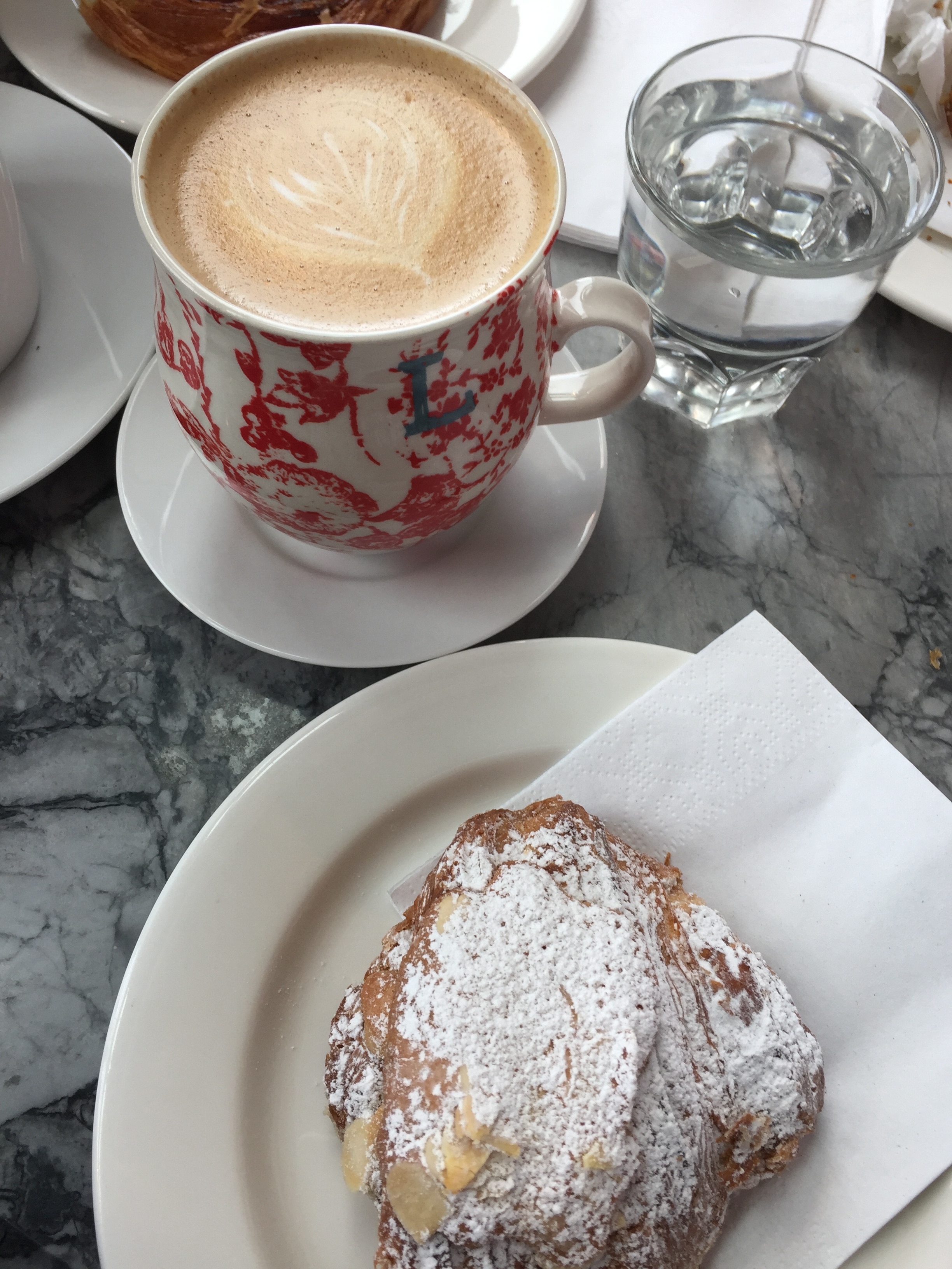 Latte and Almond Croissant