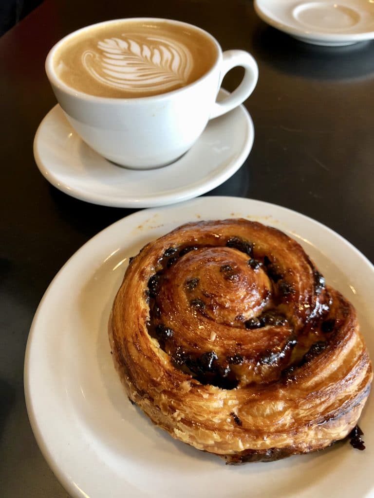 Pain Au Raisin and Mocha