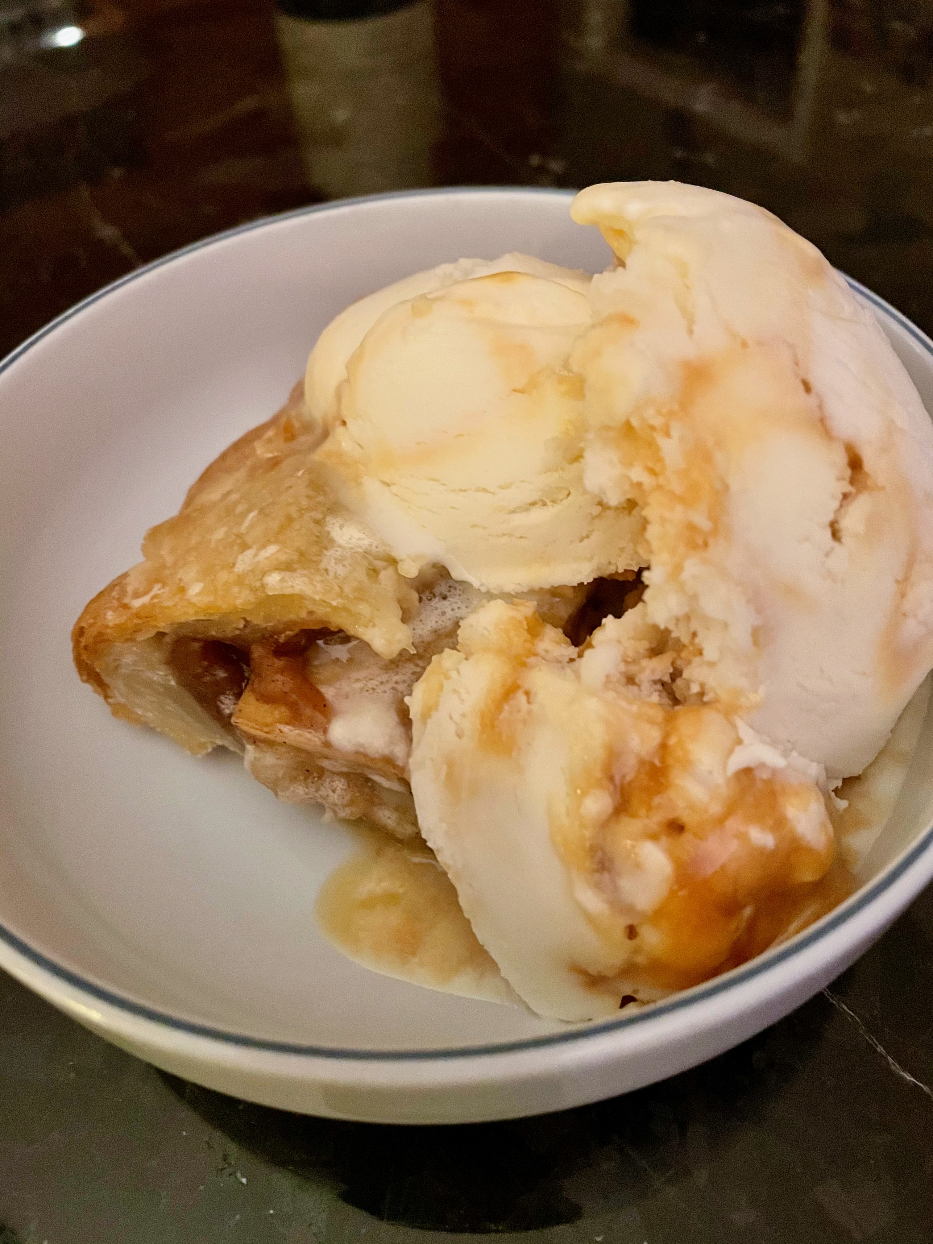 Apple pie with Hokey Pokey Ice Cream