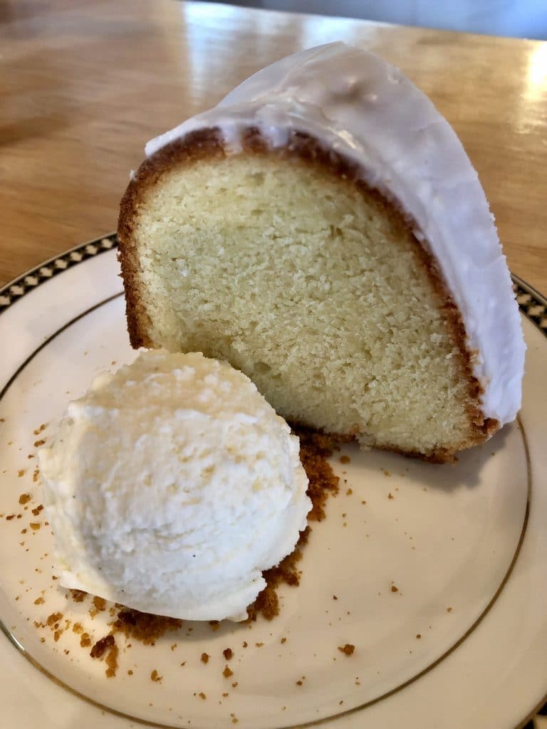 Pound Cake with Vanilla Bourbon and Lemon Curd