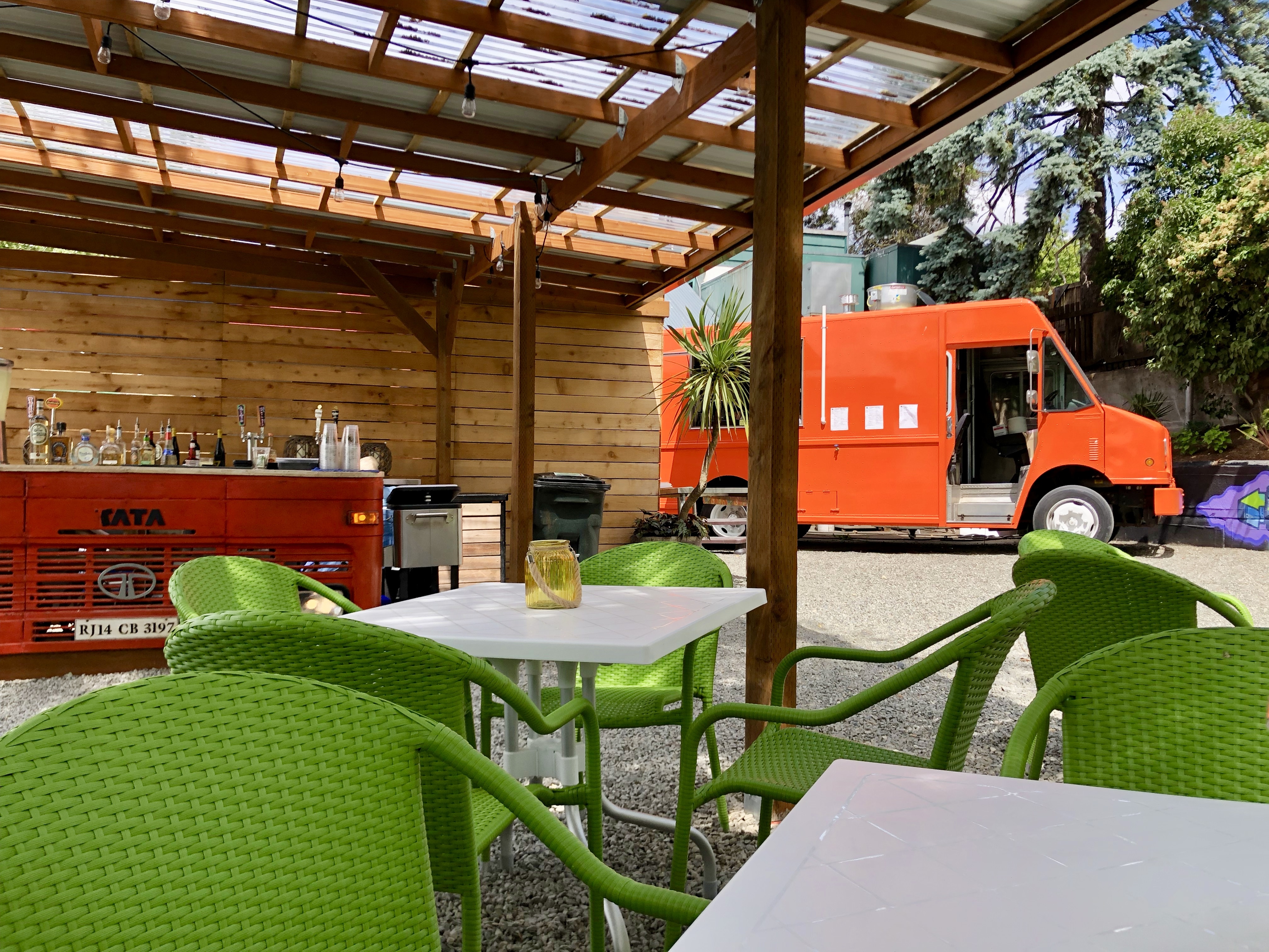 Seating Area, Bar and Food Truck