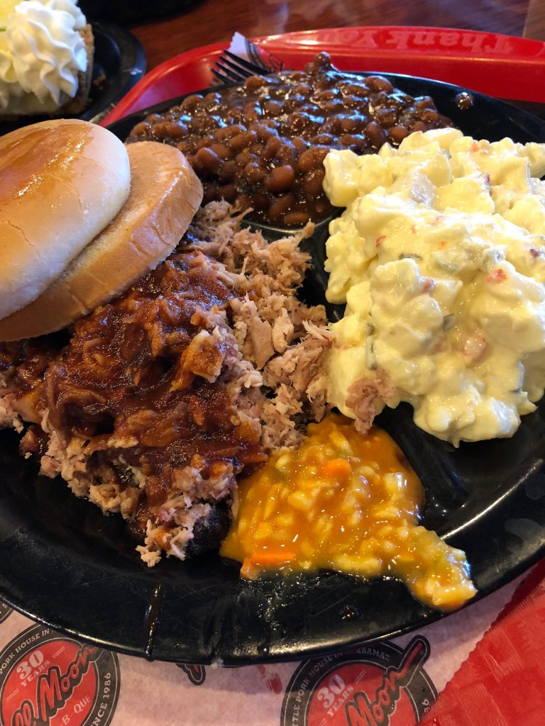 Pulled Pork with Chow Chow Beans & Potato Salad