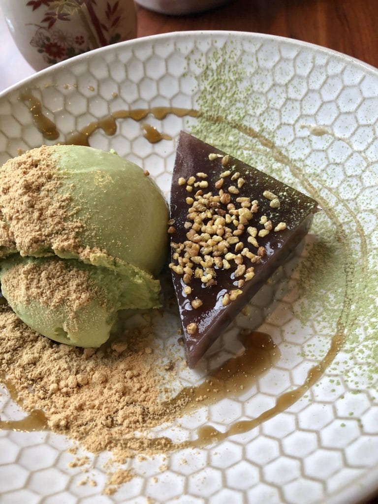 Red Bean Jelly and Green Tea Ice Cream
