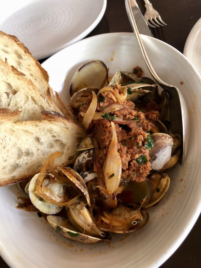 Clams and Nduja Sausage