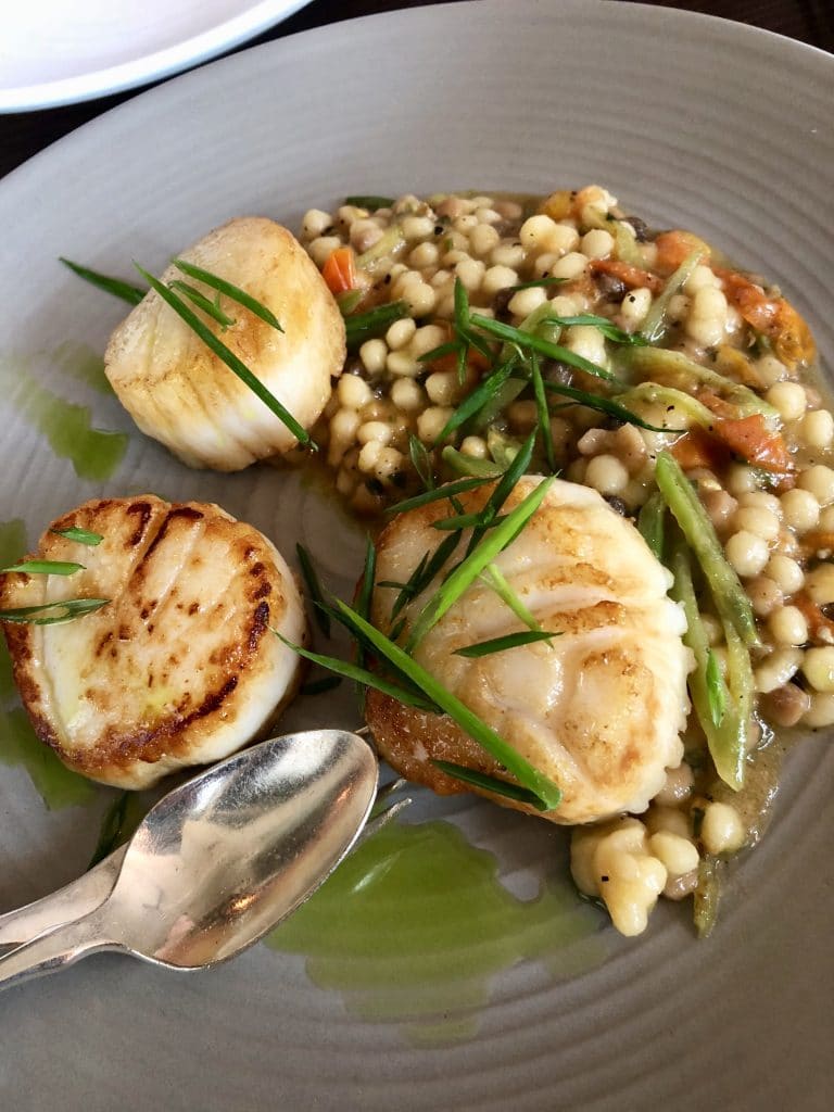 Sea Scallops with Fregola Sarda