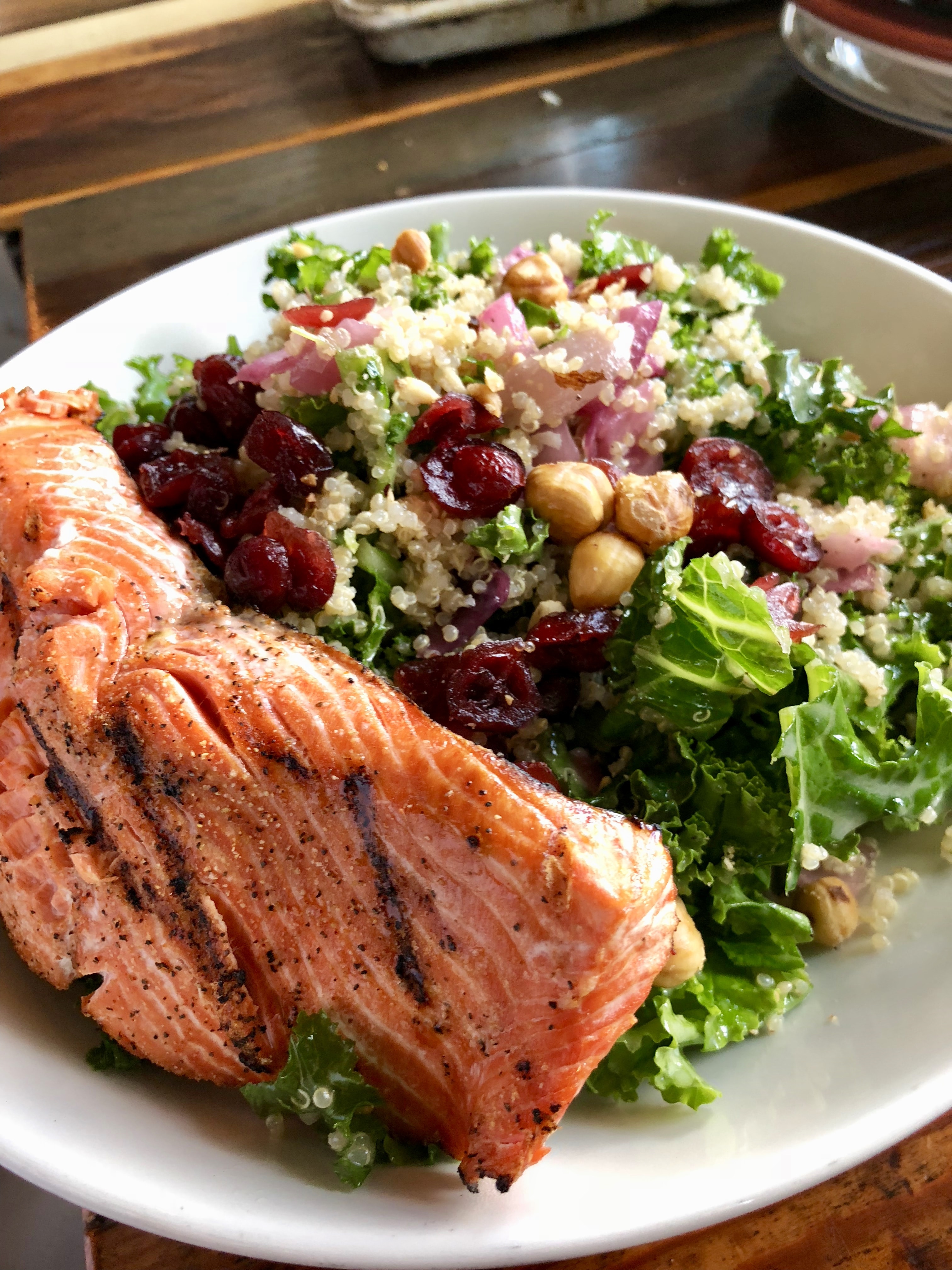 Indian Summer Salad with Salmon