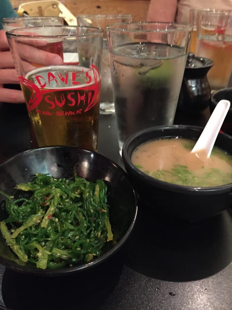 Seaweed Salad and Miso Soup