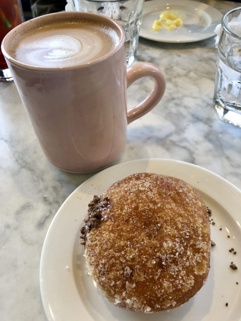 Mocha and Chocolate Marshmallow Doughnut