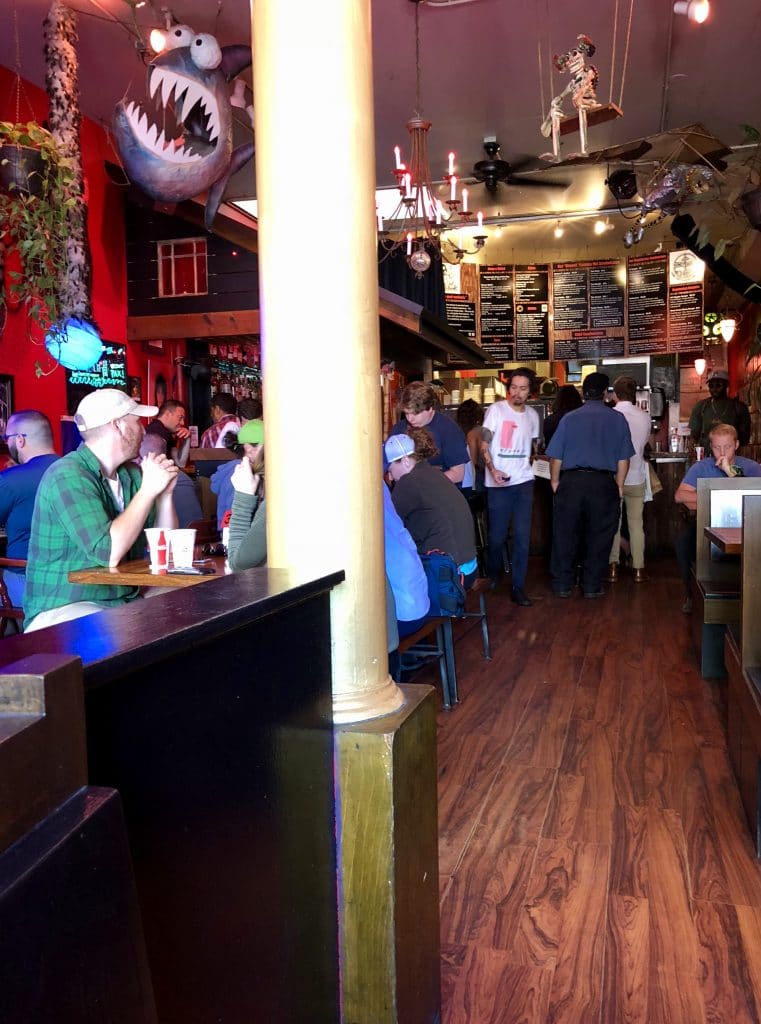 Dining Area with Visitors Above