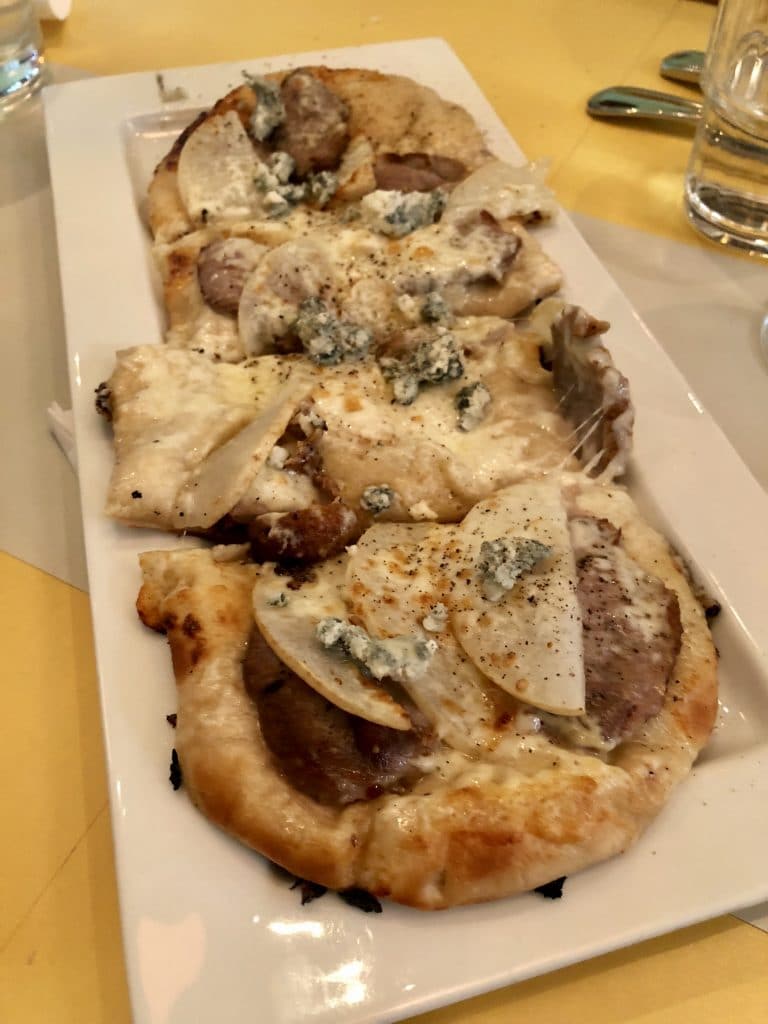 Flatbread with Pear and Duck