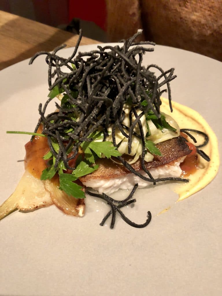 BC Lingcod Fillet with Crispy Sourdough Pasta BC Lingcod Fillet with Crispy Sourdough Pasta