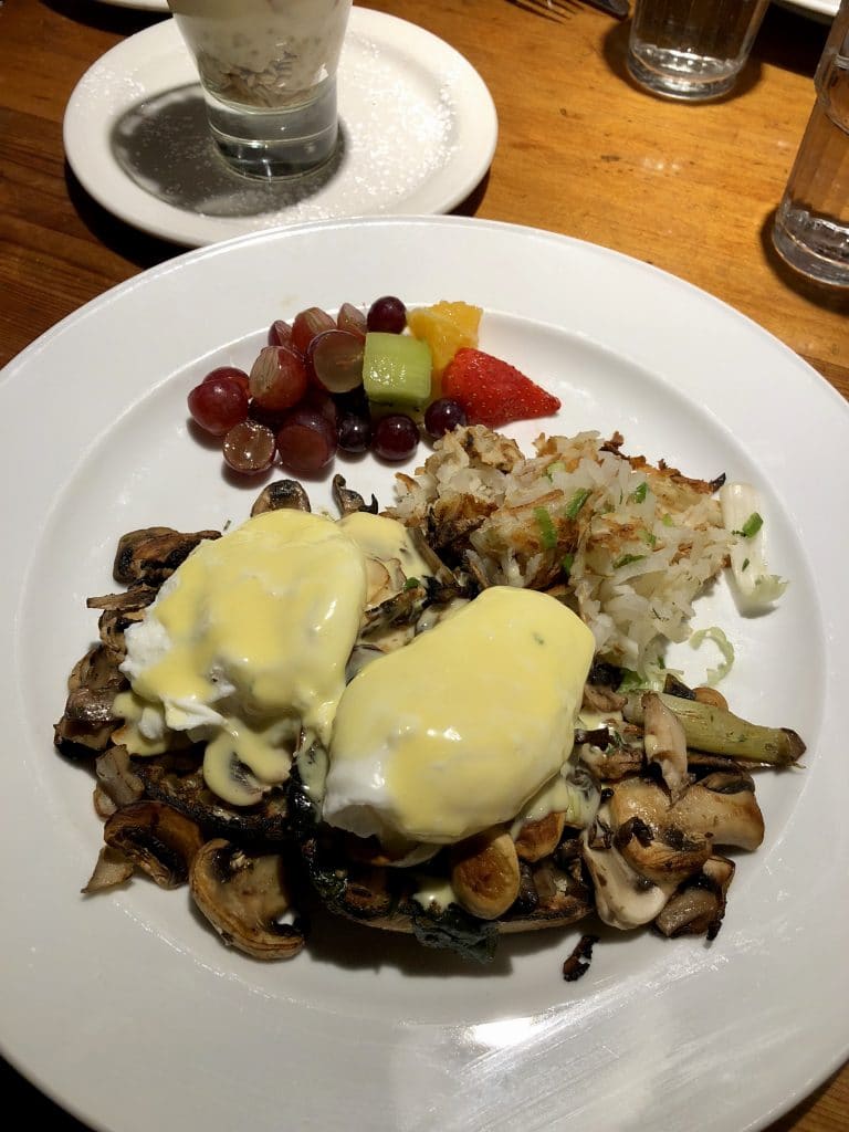 Eggs Benedict Mushroom Pesto