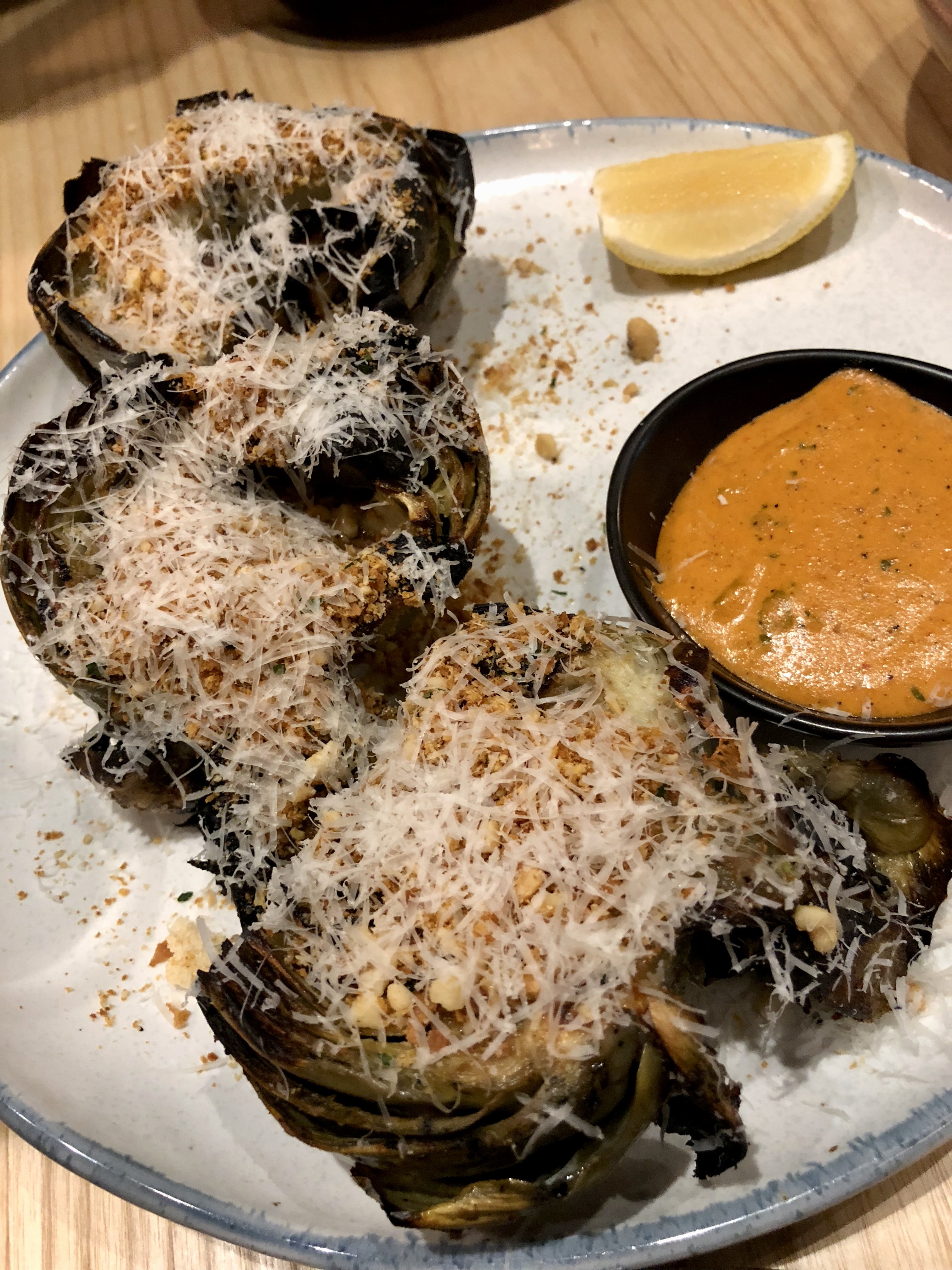 Wood Grilled Artichokes
