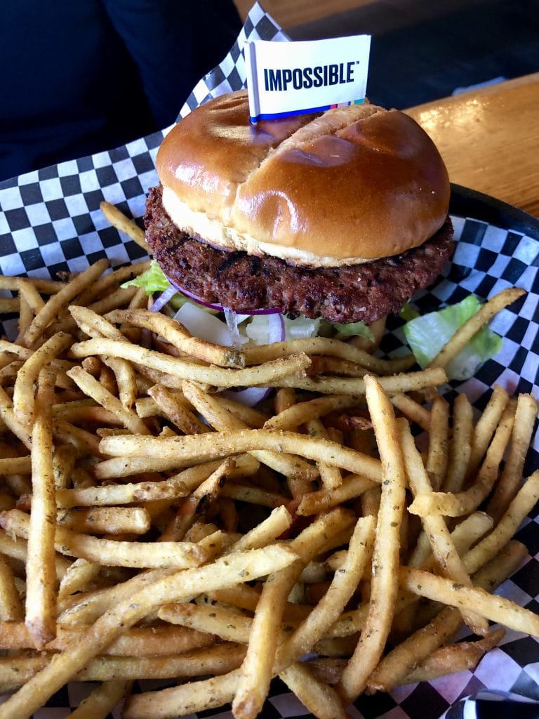 Impossible Burger with Fries