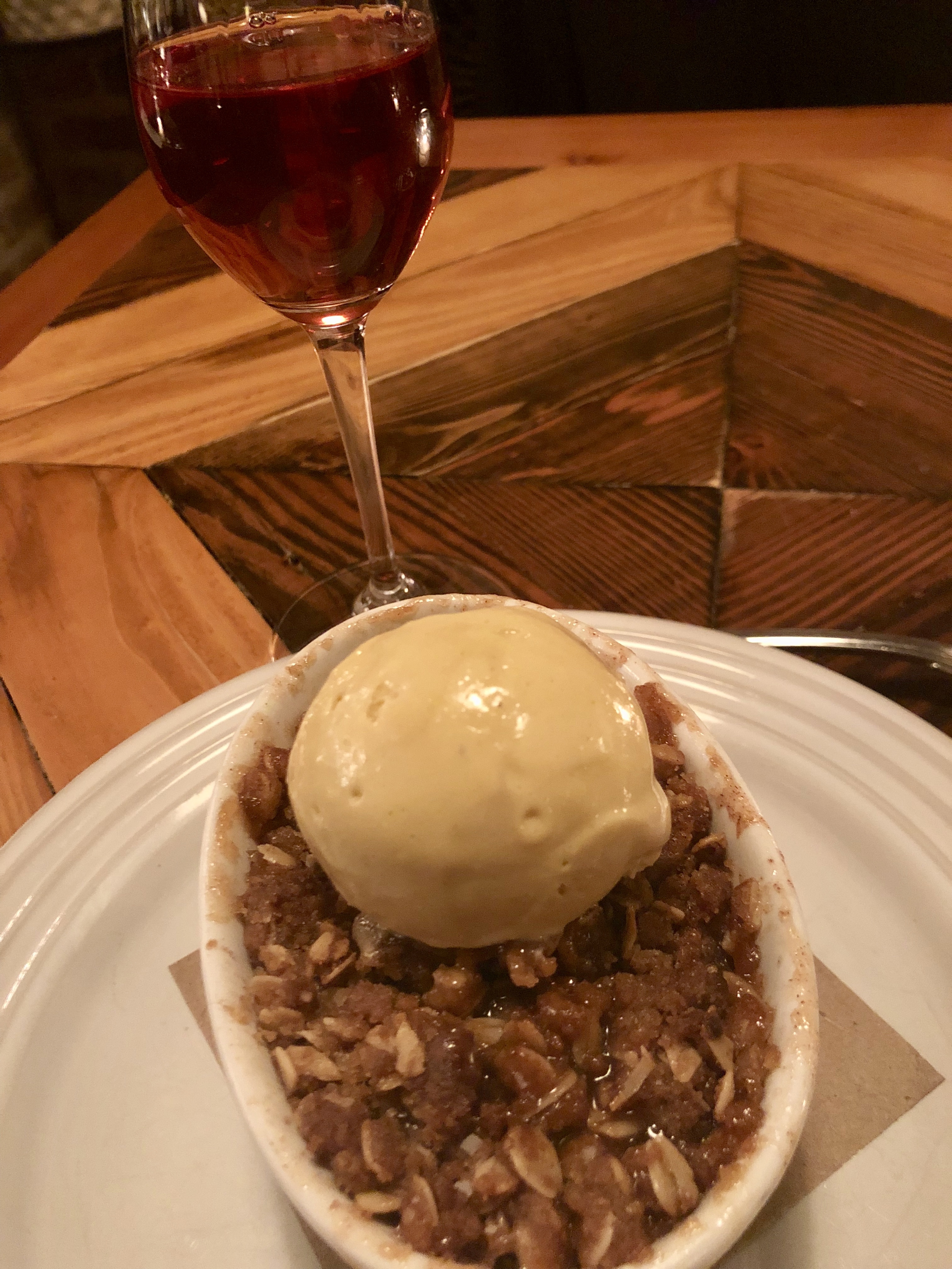 Apple Crumble with Rosé Port