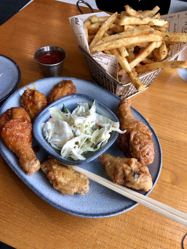Fried Chicken with Fries and Slaw