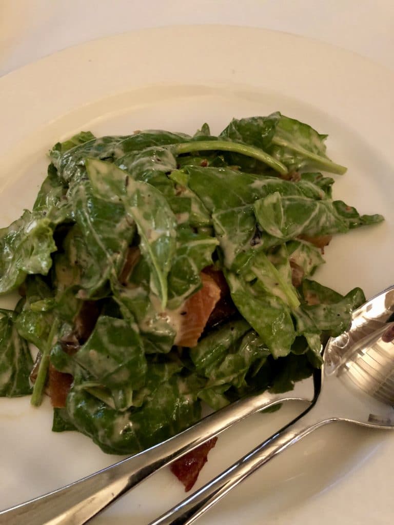 Warm Spinach Salad