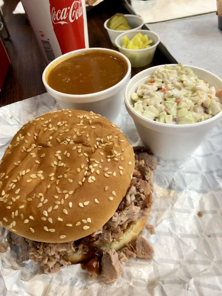 Pulled Pork, Beans and Slaw