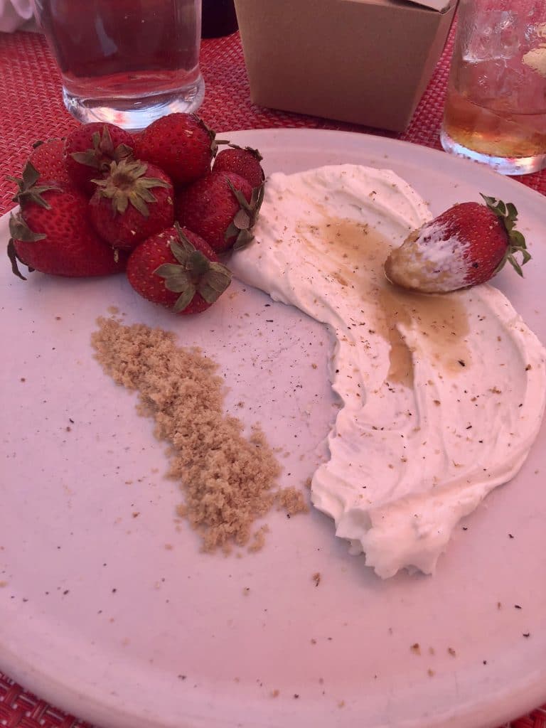Strawberries with Greek Cream Cheese