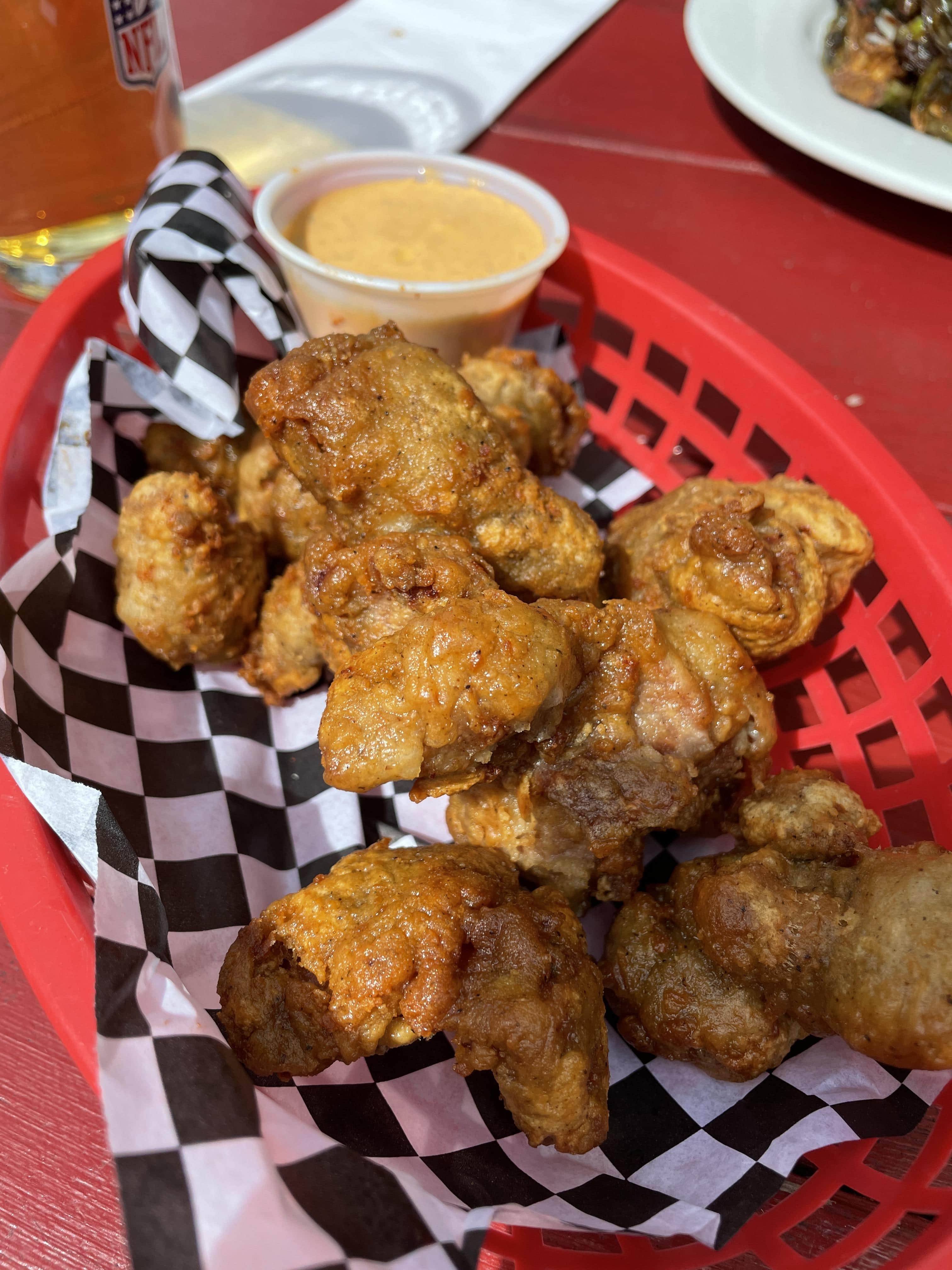 Fried Chicken Gizzards with Buffalo Aioli