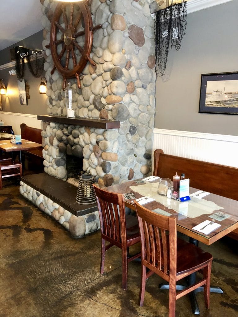 Dining Area with Fireplace