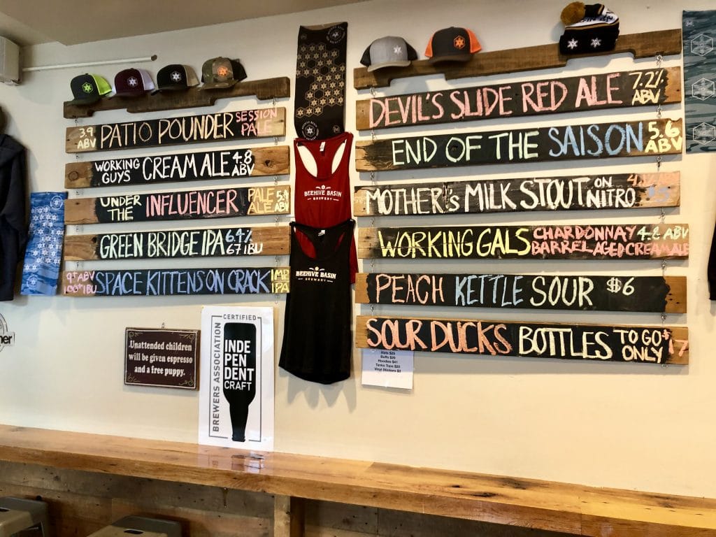 Menu Beehive Brewery