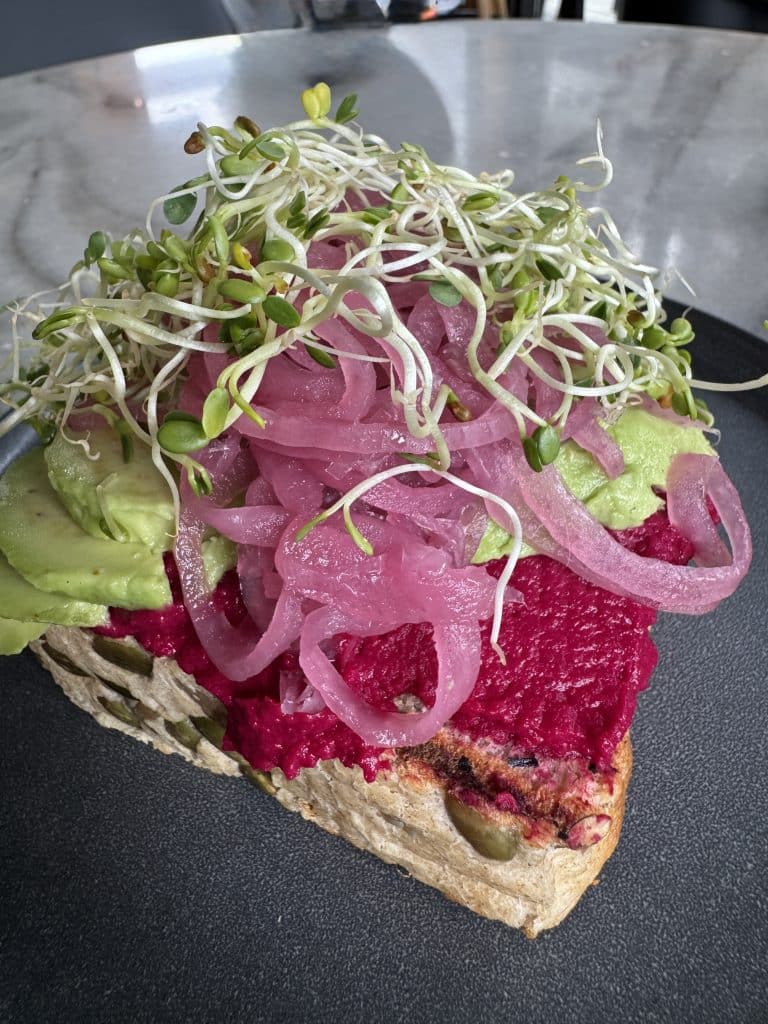 Red Beets and Avocado Toast