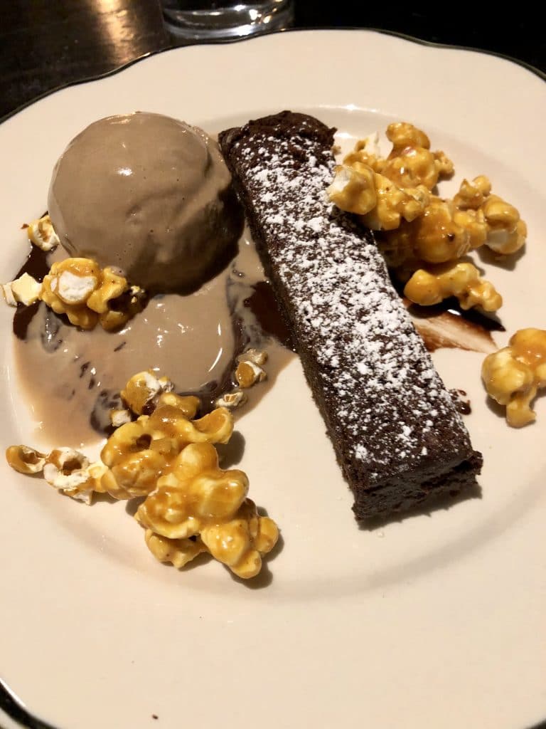 Fudge Brownie with Chocolate Malt Ice Cream