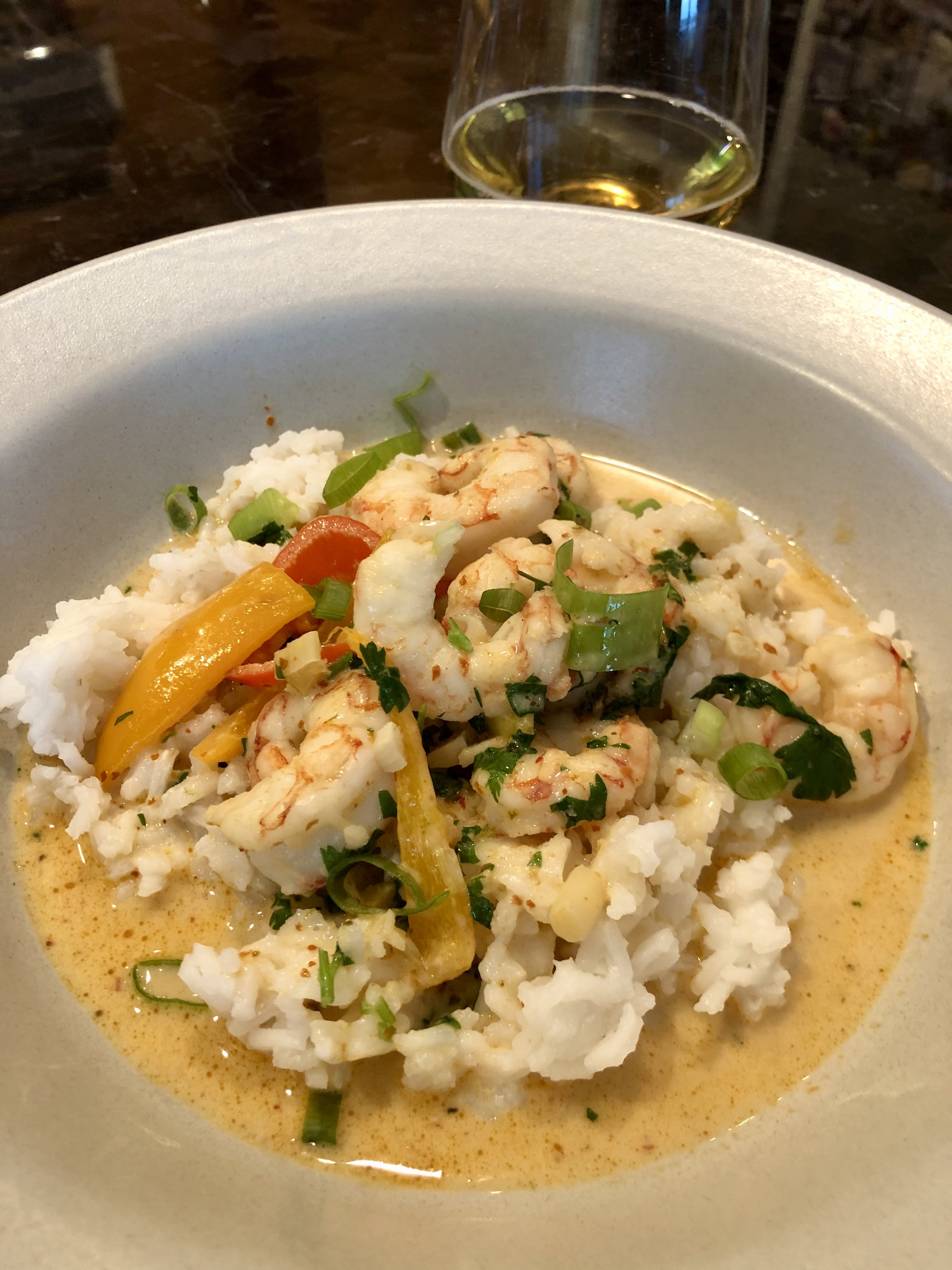 Shrimp and Rice Curry Bowl