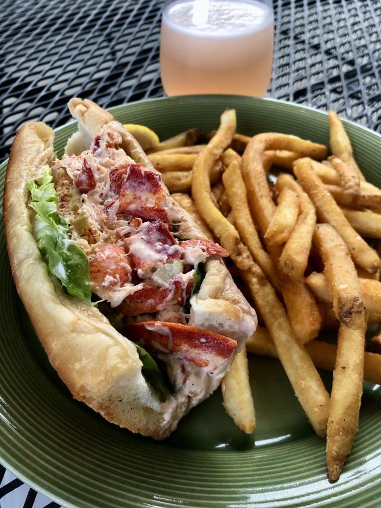 Lobster Roll with Watermelon Margarita