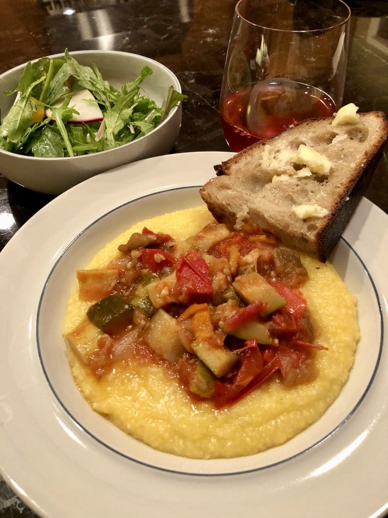 Ratatouille and Polenta