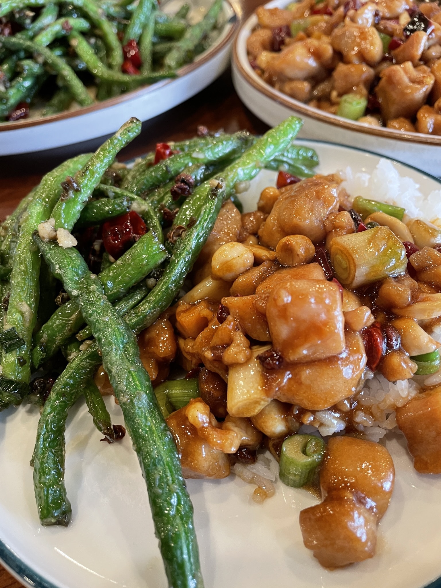 Kung Pao Chicken and Sichuan String Beans