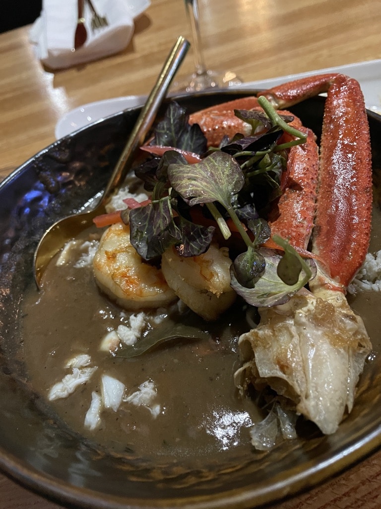 Seafood Gumbo with King Crab