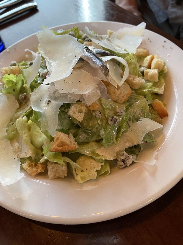 Caesar Salad with White Anchovies