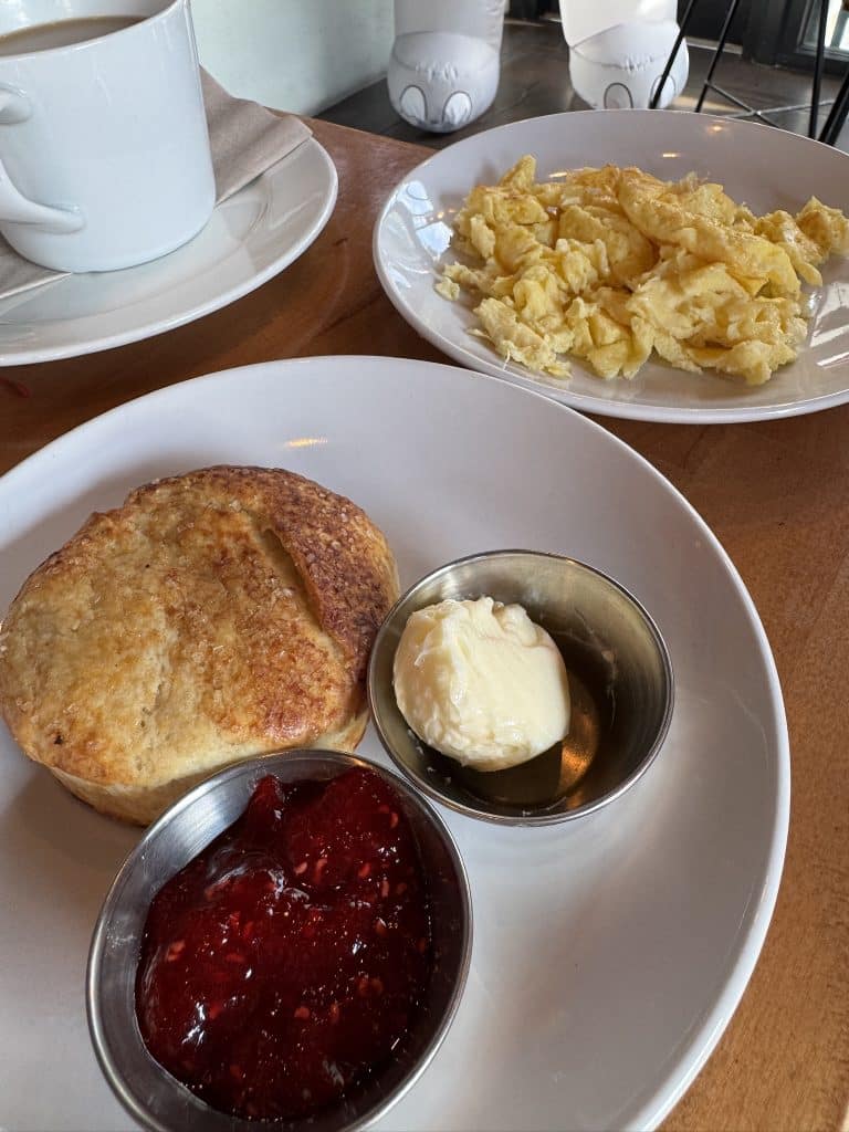 Dawn's Biscuit with a Side of Scrambled Eggs