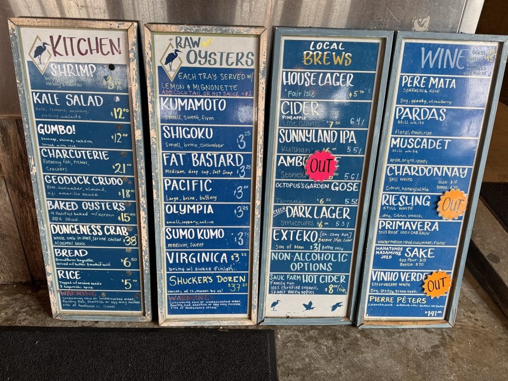 Dining Menu